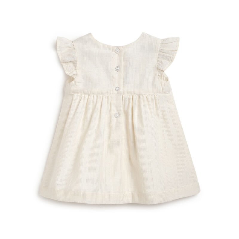 Girls Bronze Solid Short Sleeve Dress image number 1